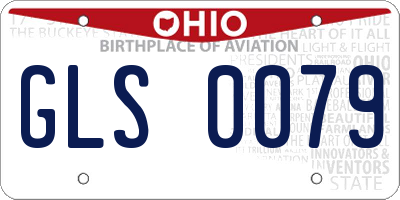 OH license plate GLS0079