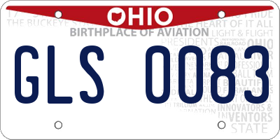 OH license plate GLS0083
