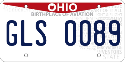 OH license plate GLS0089
