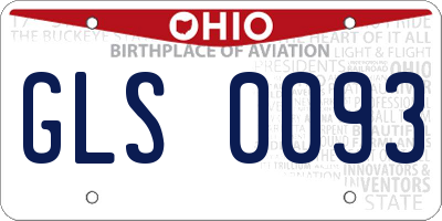 OH license plate GLS0093