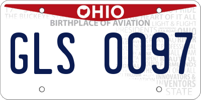 OH license plate GLS0097