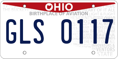 OH license plate GLS0117