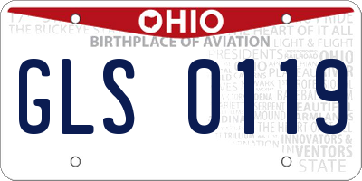 OH license plate GLS0119