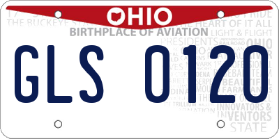 OH license plate GLS0120