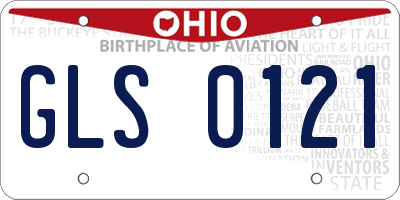 OH license plate GLS0121