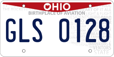 OH license plate GLS0128
