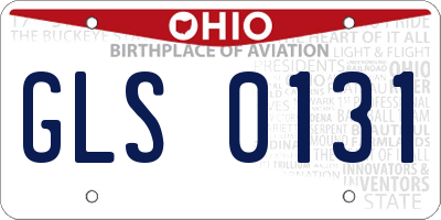 OH license plate GLS0131
