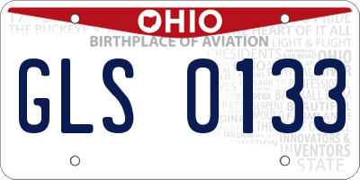 OH license plate GLS0133