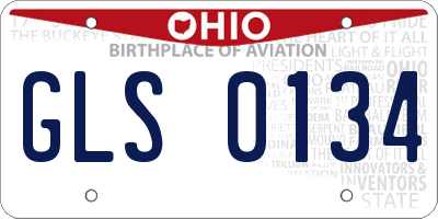 OH license plate GLS0134