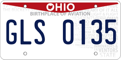 OH license plate GLS0135