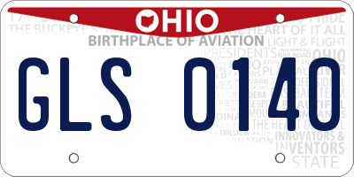OH license plate GLS0140