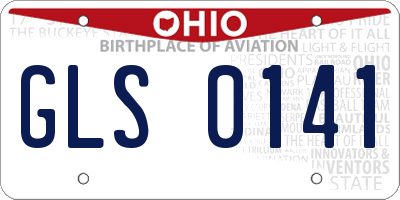 OH license plate GLS0141