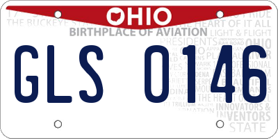 OH license plate GLS0146