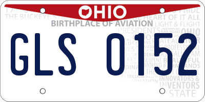 OH license plate GLS0152