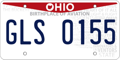 OH license plate GLS0155