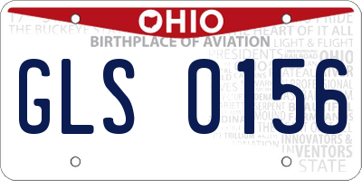 OH license plate GLS0156