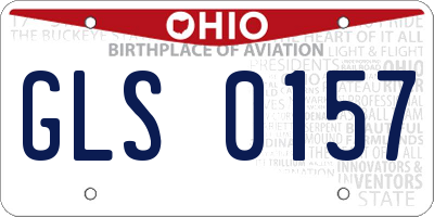 OH license plate GLS0157