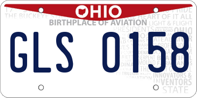 OH license plate GLS0158