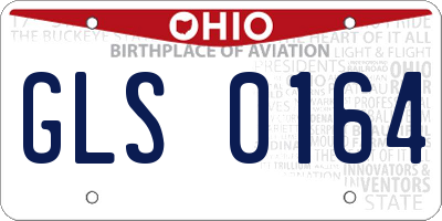 OH license plate GLS0164