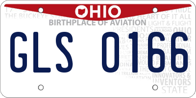 OH license plate GLS0166
