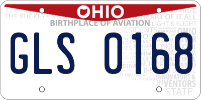 OH license plate GLS0168