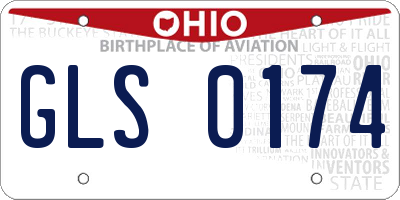 OH license plate GLS0174