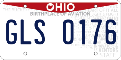 OH license plate GLS0176