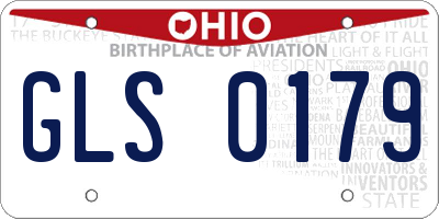 OH license plate GLS0179