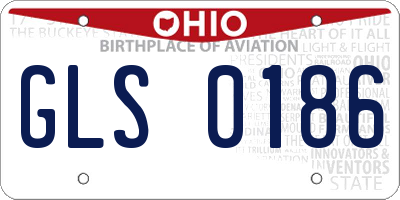 OH license plate GLS0186