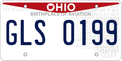 OH license plate GLS0199