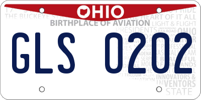 OH license plate GLS0202