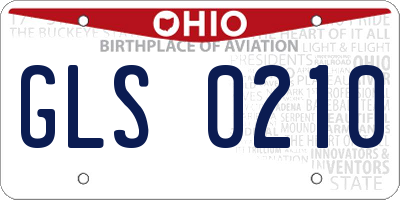 OH license plate GLS0210