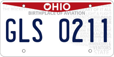 OH license plate GLS0211