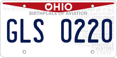 OH license plate GLS0220