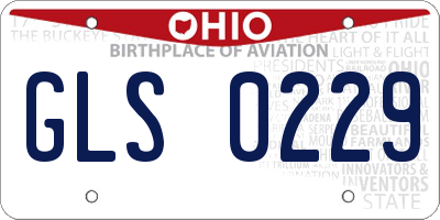 OH license plate GLS0229