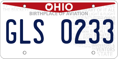 OH license plate GLS0233