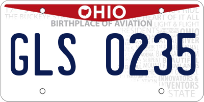 OH license plate GLS0235
