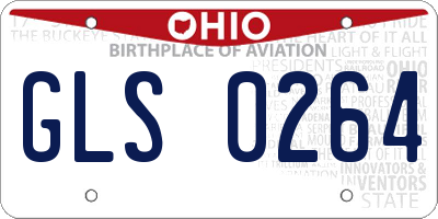 OH license plate GLS0264