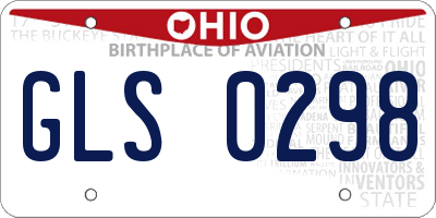 OH license plate GLS0298