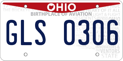 OH license plate GLS0306