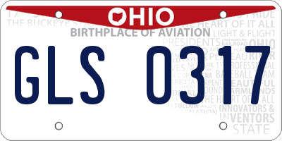 OH license plate GLS0317