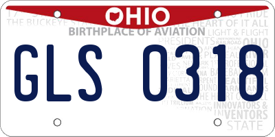 OH license plate GLS0318