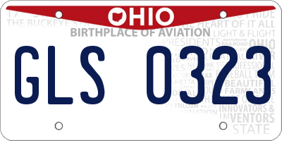 OH license plate GLS0323