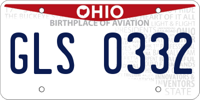 OH license plate GLS0332