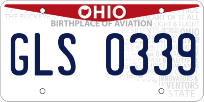 OH license plate GLS0339
