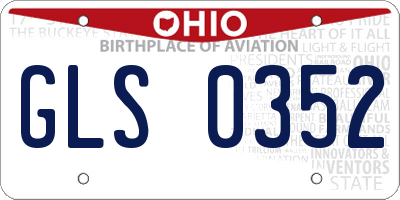 OH license plate GLS0352