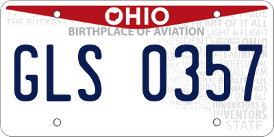 OH license plate GLS0357