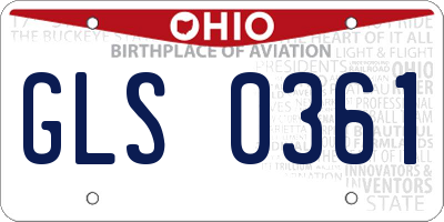 OH license plate GLS0361