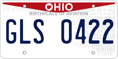 OH license plate GLS0422