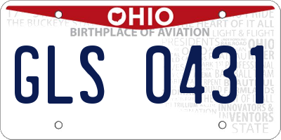 OH license plate GLS0431
